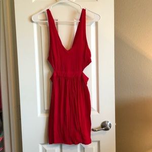 Urban Outfitters red side cut out dress